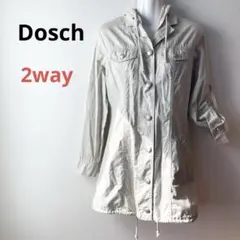 2way マウンテンパーカー フード ロング ホワイト レディース M 薄手 春