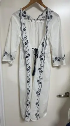 サマンサモスモスブルー♪刺繍ロングカーディガン♪