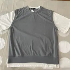 未使用重ね着風TシャツＬ