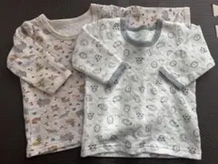 アニマル柄 長袖シャツ 肌着 2枚セット