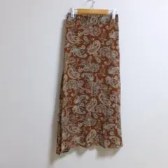 新品　Frame　ブラウン　ペイズリー柄　スカート　9-61