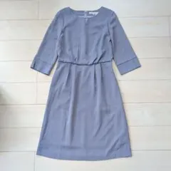 【新品タグ付き】アンタイトル キーネック ワンピース M 水色