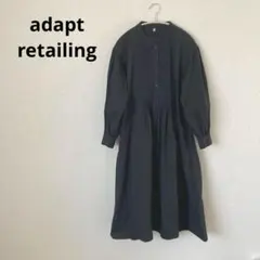 【美品】adapt retailing バンドカラーワンピース