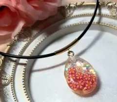 桜の花チョーカー　レジン