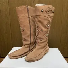 ウエスタン調ロングブーツ