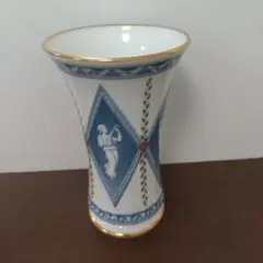 大倉陶園 花瓶 金彩 ブルー ギリシャ風人物柄のサムネイル