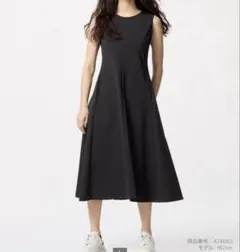 ウルトラストレッチワンピース　ノースリーブ　丈短め
