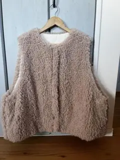 JaVaコラボ♡中綿キルティング×ファーリバーシブル オーバーサイズ ベスト