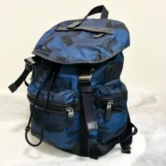 【希少】COACH コーチ 迷彩 カモフラ リュック バックパック ブルーのサムネイル