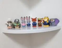 美品ズートピア ソフビパペットマスコット8体セット♪