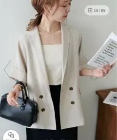 ディスコート　テックリネン半袖シャツジャケット