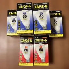 ELPA エルパボール 電球形蛍光ランプ 6個セット