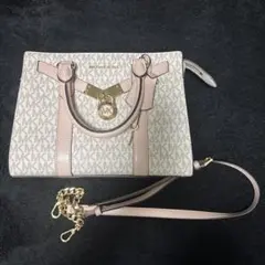 美品☆マイケルコース☆2wayハンド/ショルダーバッグ ヌーボー ハミルトン MICHAEL KORS ハンドバッグ HAMILTON サッチェル スモール