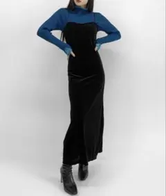 lveu. ベロアキャミワンピース