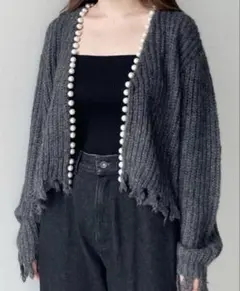 ココディール　パールニットカーディガン