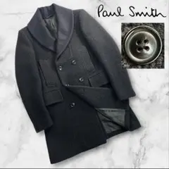 極美品 Paul Smith ショールカラーダブルプレストコート サイズS 秋冬