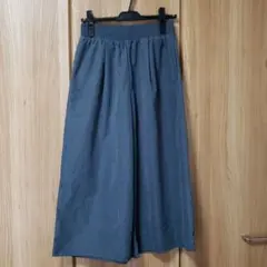 新品　グリーンパークス　ピーチ起毛　ギャザー　ワイドパンツ