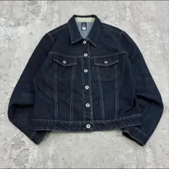GAP　濃紺　短丈　ストリート　トップス　デニムジャケット　古着