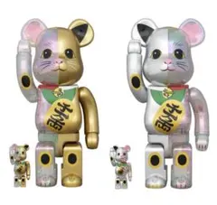 BE@RBRICK 招き猫 開運 銀×千万両 金 1000％ BE@RBRICK 1000% 招き猫 千万両 金 開運 銀 - メルカリ