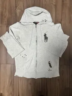 Polo RALPH LAUREN ダメージ加工 パーカー 裏地サーマル