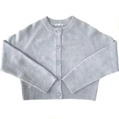 GU パフィータッチクルーネックショートカーディガン