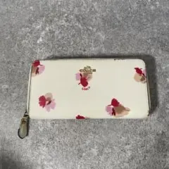 COACH コーチ 長財布 花柄 ホワイト F6656 - メルカリ