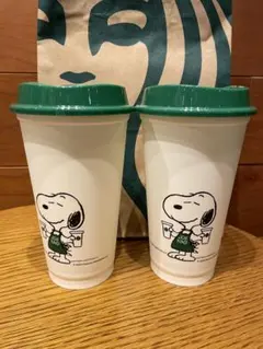 未使用新品　スタバ　スヌーピー　リユーザブルカップ　2個セット