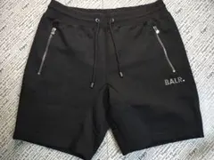【美品】BALR. スウェットショートパンツ メタルロゴ ブラック 美品✨】BALR. スウェットショートパンツ ブラック XL メタルロゴ