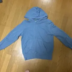 UNIQLO 青 ジップアップパーカー Mサイズ