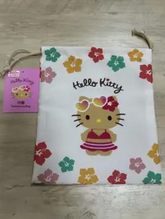 日焼けキティ　巾着ポーチ