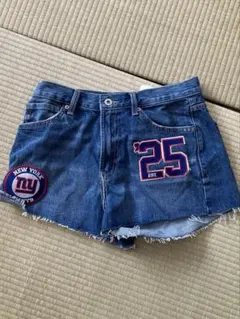 ZARA ニューヨーク・ジャイアンツ刺繍ショートパンツ 38