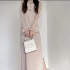 クロップド丈チュールトップXキャミワンピースセットアップ