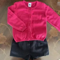 プチバトー  ピンク　カーディガン　ショートパンツ　90㎝　jacadi好き