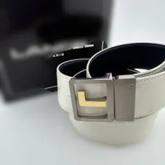 新品未使用品 LANCEL ホワイトレザーベルト 箱付き ゴルフ ビジネスのサムネイル