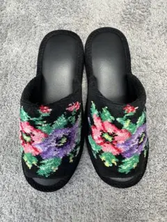 フェイラー　FEILER スリッパ　ブラック