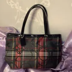 大幅値下げお買い得極美品 COACH コーチ トートバッグ チェック柄学生さん