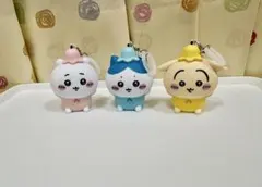 ちいかわ　ハチワレ　うさぎ　めじるしアクセサリー　アンブレラマーカー　ソフビ素材