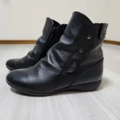 美品☆VITA NOVA BARCLAY☆本革・日本製・EEE ブーツ22cm黒