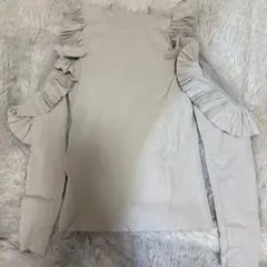 アリエク プリーツフリルスリーブニットプルオーバー snidel