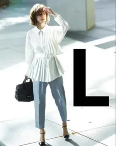 【美品】RUIRUE BOUTIQUE プリーツロングシャツ＆パンツセットアップ