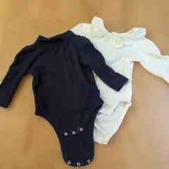 ロンパース 6M ネイビーとクリーム色　ベビーGAP　Ｈ&M