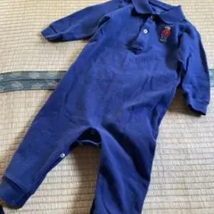ラルフローレン　ポロベア　ネイビー ポロシャツロンパース 100%コットン　75