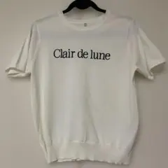 coca Clair de lune 半袖ニット ホワイト L ニットソー