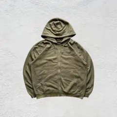 フルジップパーカー シンプル　オリーブ系