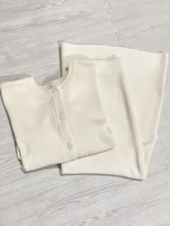 アイボリー ニット セットアップ スカート