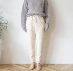 searoomlynn キルティングテーパードパンツ アイボリーMのサムネイル