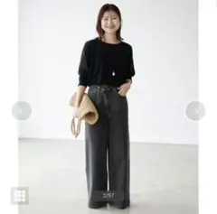 スローブイエナ LE DENIMチルトワイドストレートデニム38