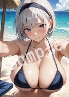JK グラビア アニメファンアート A4 ポスター イラスト ★00058141