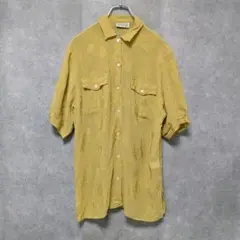 【90sヴィンテージ】イタリア製 PENNYBLACK シアーシャツ 黄 42のサムネイル