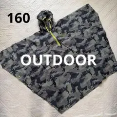 OUTDOOR 迷彩グレー ポンチョ　160のサムネイル